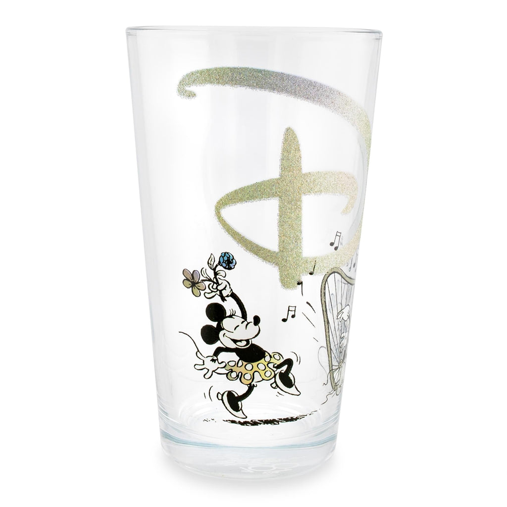 Disney 100 Years of Wonder Glitter Pint Glass | Holds 16 Ounces