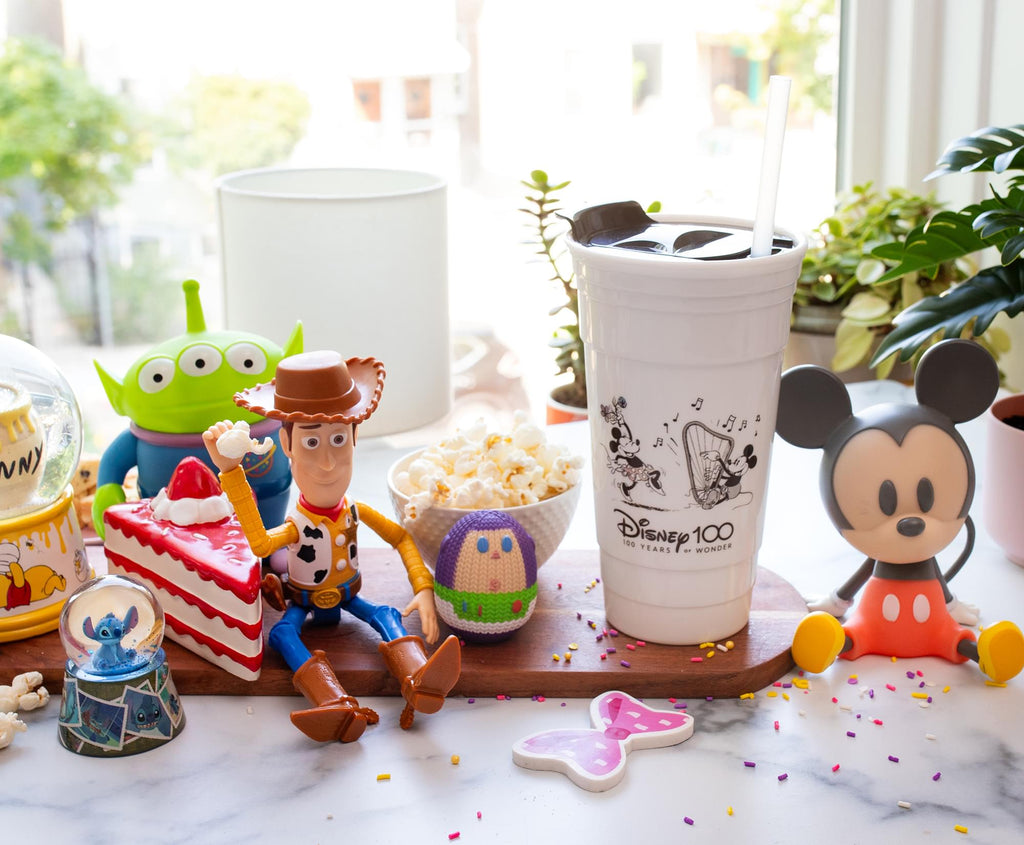Disney 100 Mickey and Minnie Mouse Dance Tumbler With Lid and Straw | 32 Ounces