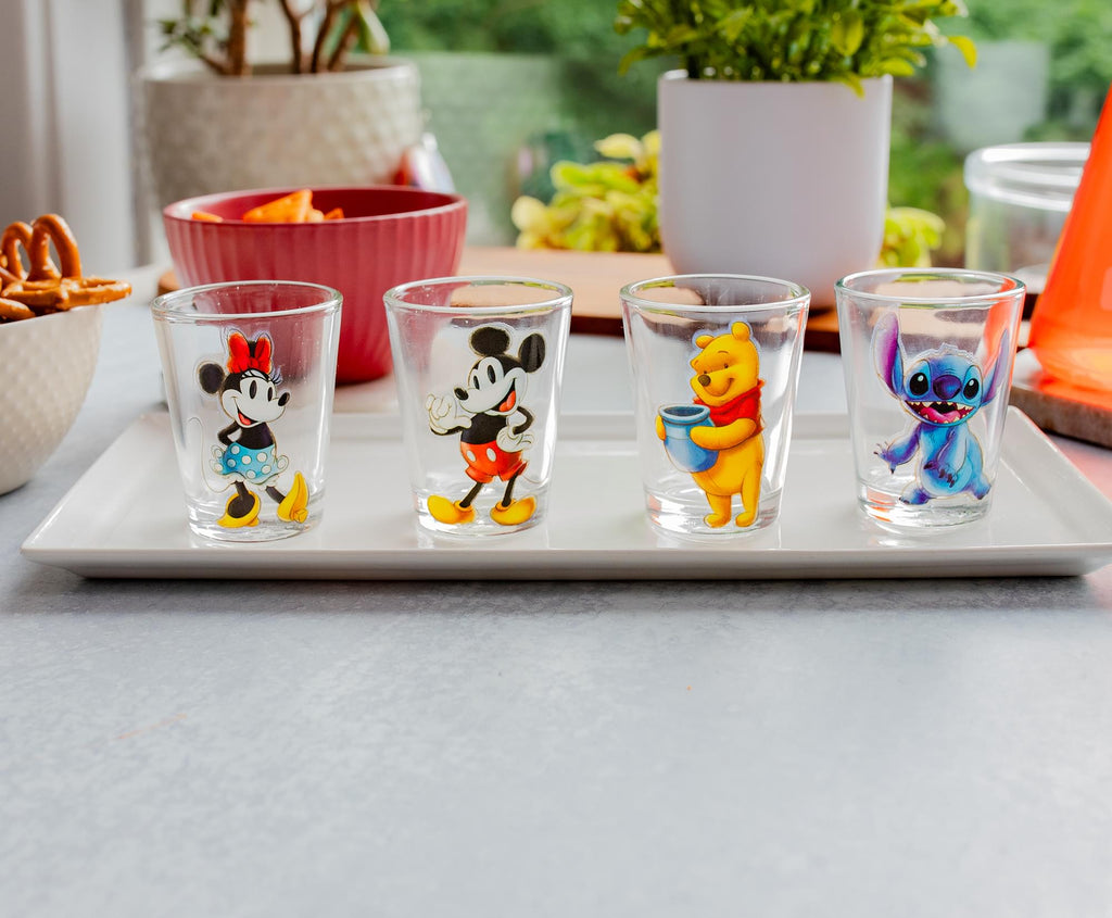 Disney Classic Characters 2-Ounce Mini Shot Glasses | Set of 4
