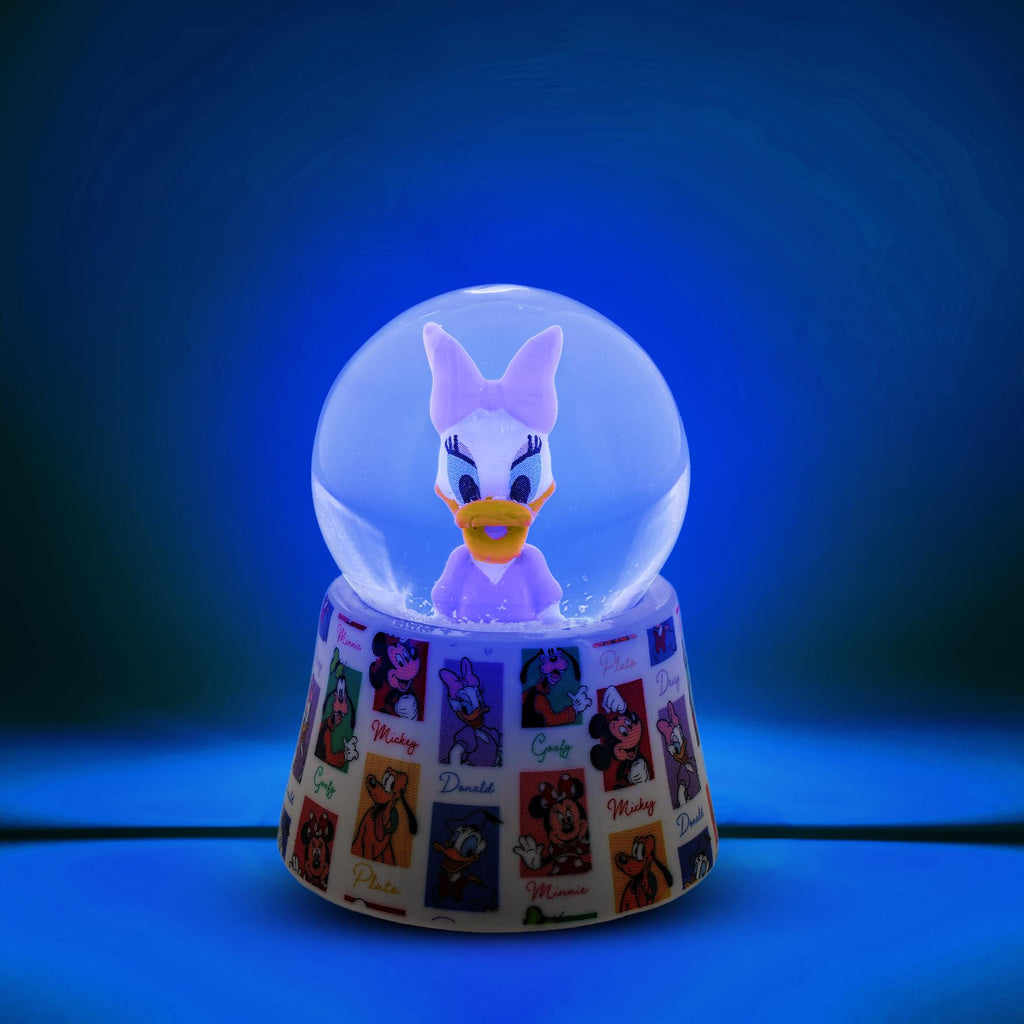 Disney Daisy Duck 3-Inch Mini Light-Up Snow Globe