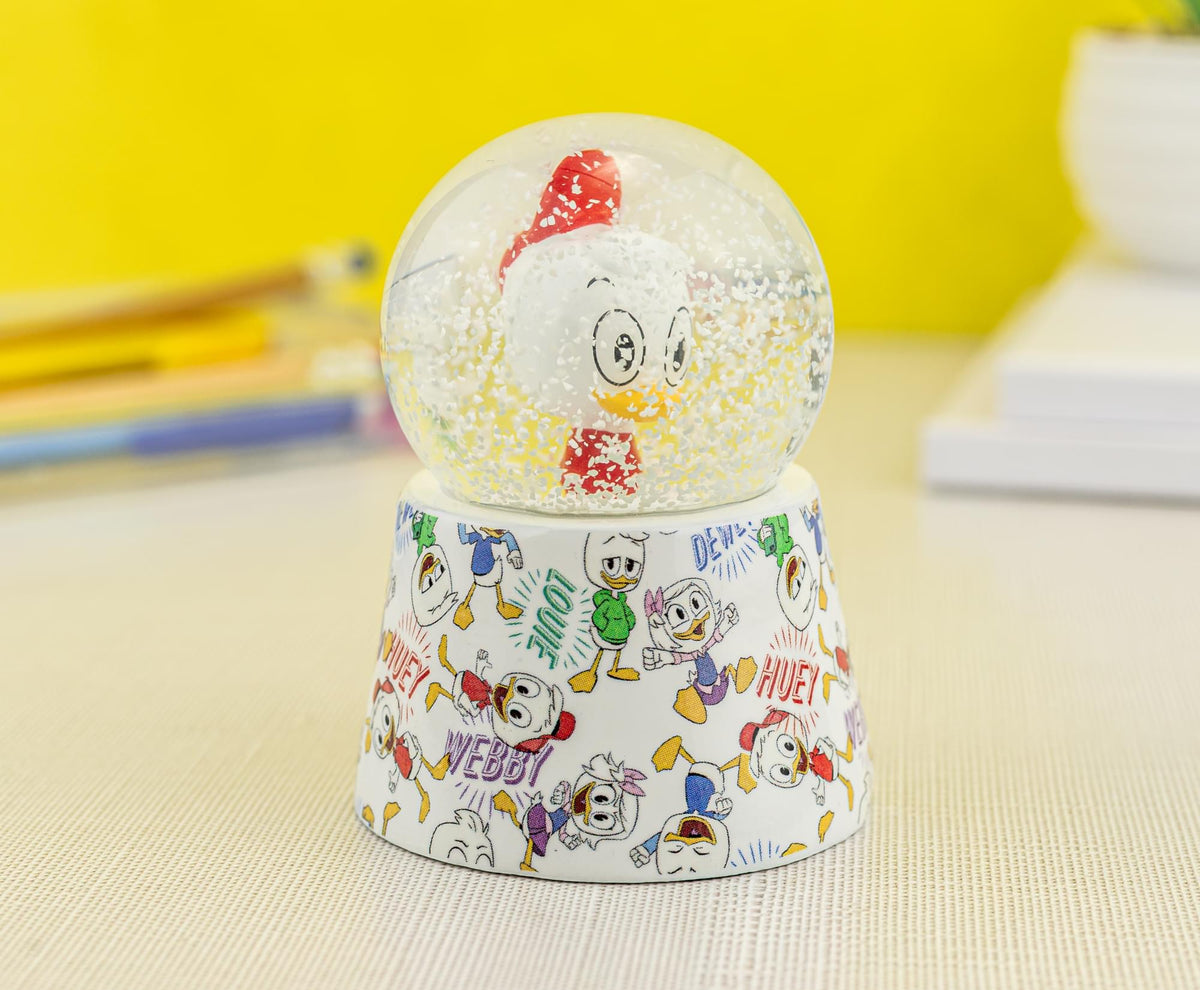 Disney Ducktales Huey Duck 3-Inch Mini Light-Up Snow Globe