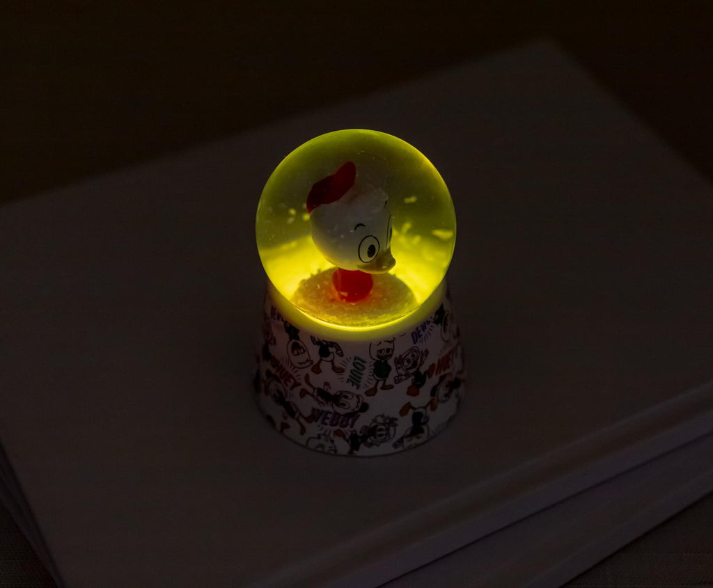 Disney Ducktales Huey Duck 3-Inch Mini Light-Up Snow Globe