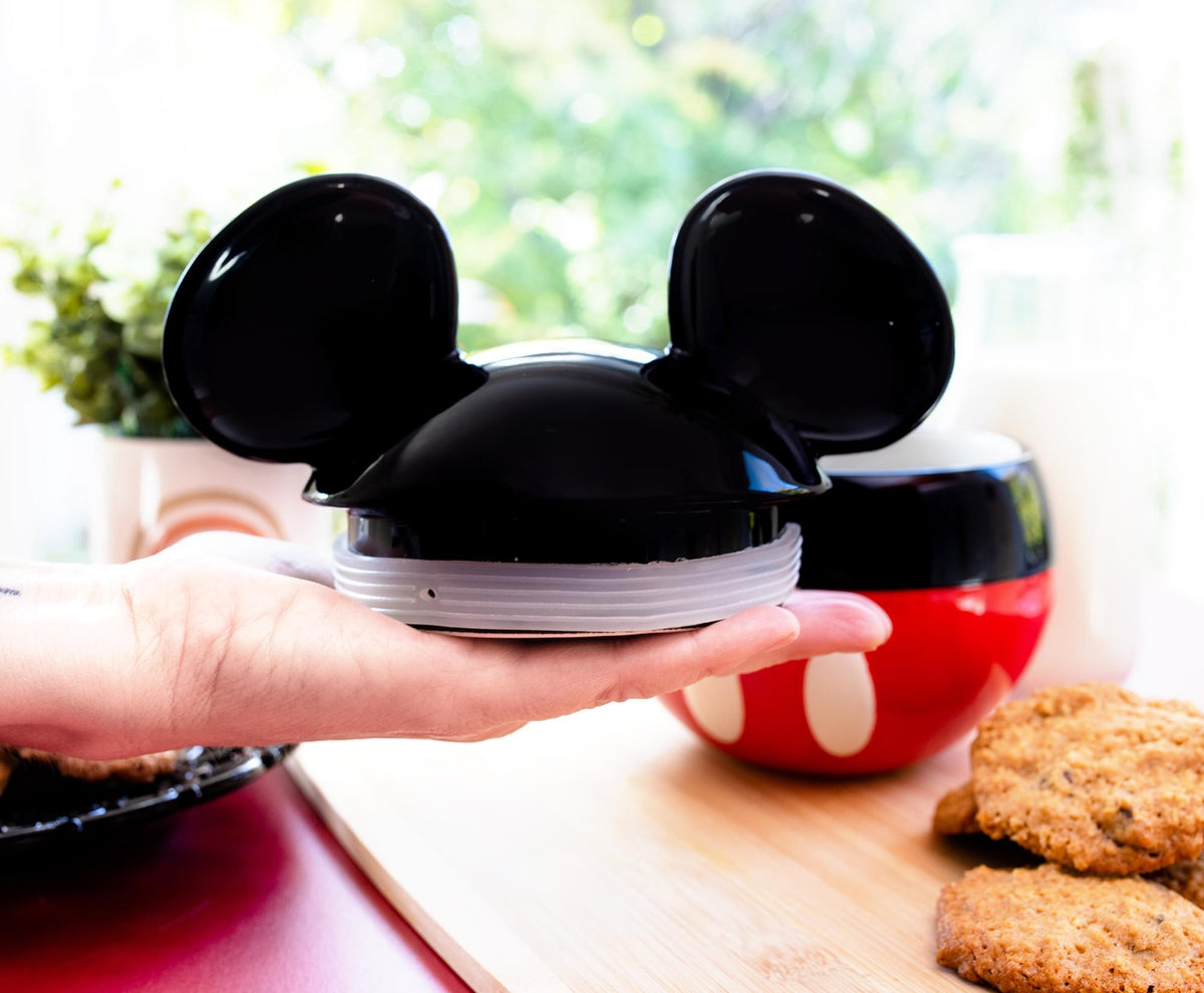 Disney Mickey Mouse Ceramic Cookie Jar Container With Lid | 6 Inches Tall