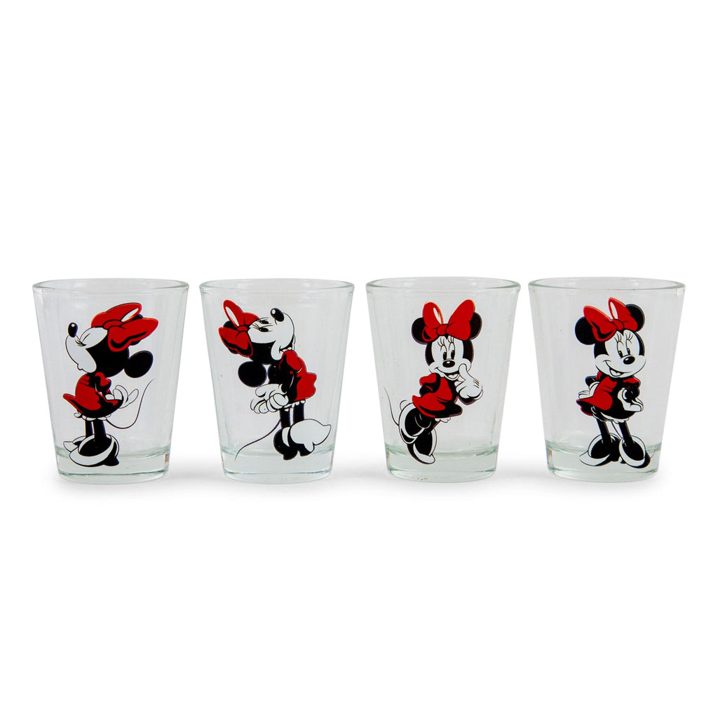 Disney Classic Minnie Mouse 2-Ounce Mini Shot Glasses | Set of 4