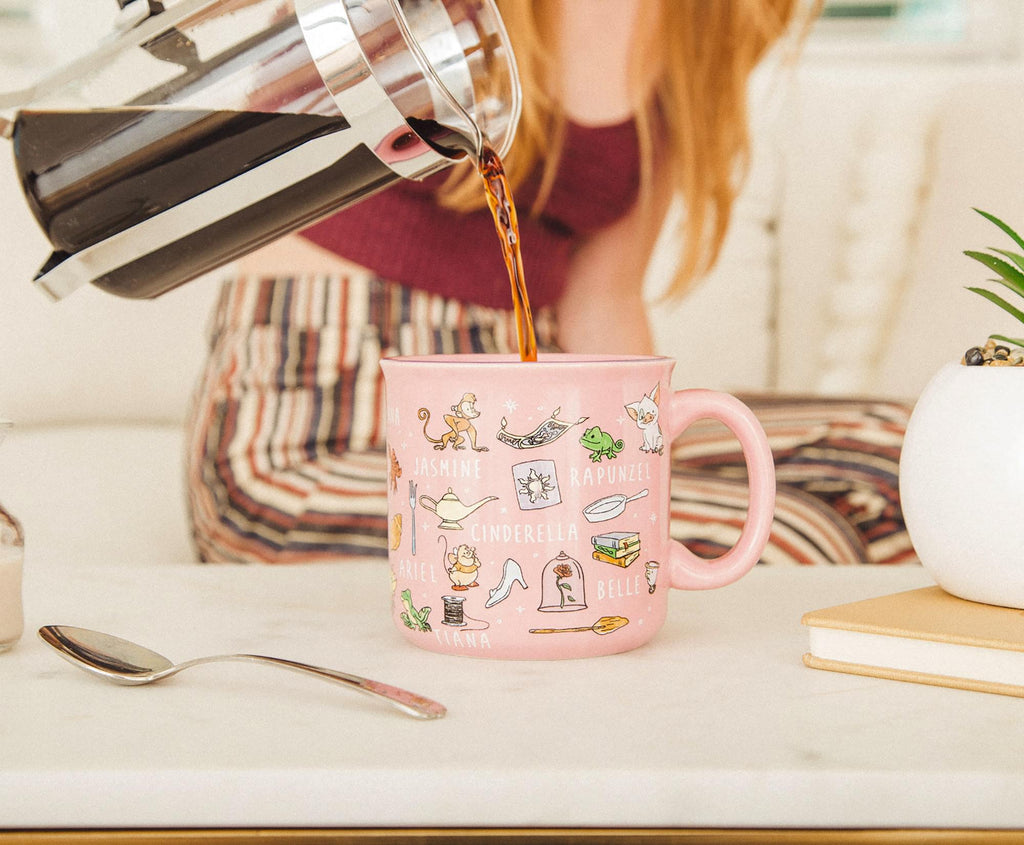 Disney Princess Icons Ceramic Camper Mug | Holds 20 Ounces