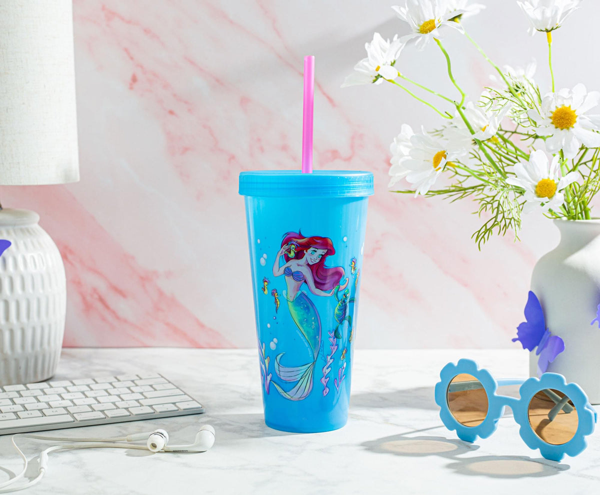 Disney The Little Mermaid Ariel Color-Changing Plastic Tumbler | 24 Ounces