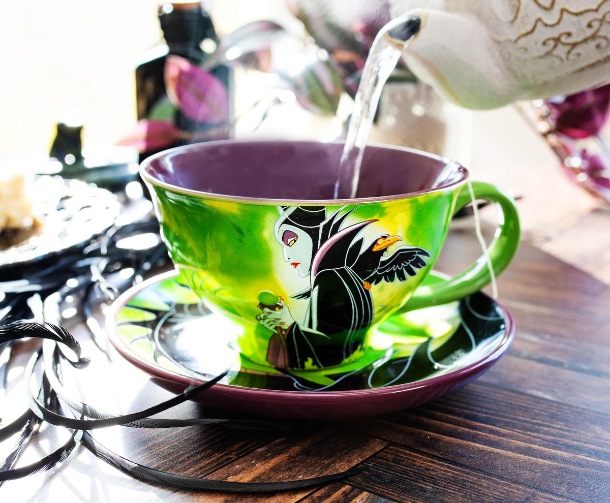 Disney Villains Maleficent Ceramic Teacup and Saucer Set