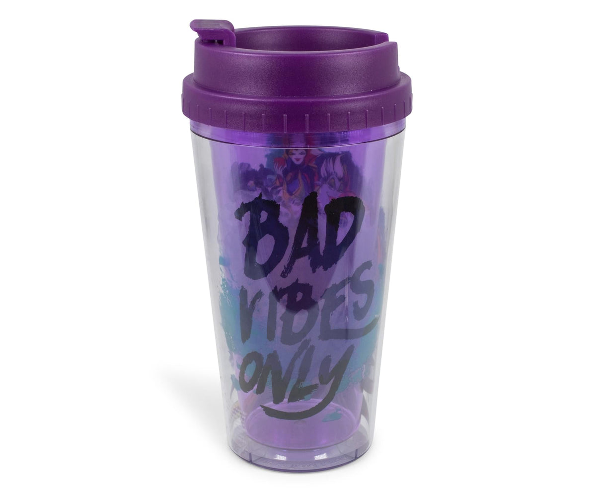 Disney Villains "Bad Vibes Only" Double-Walled Plastic Tumbler | Holds 16 Ounces