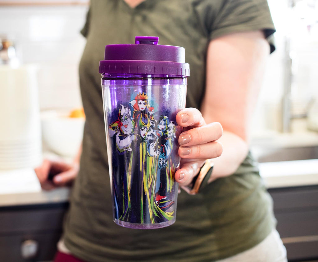 Disney Villains "Bad Vibes Only" Double-Walled Plastic Tumbler | Holds 16 Ounces