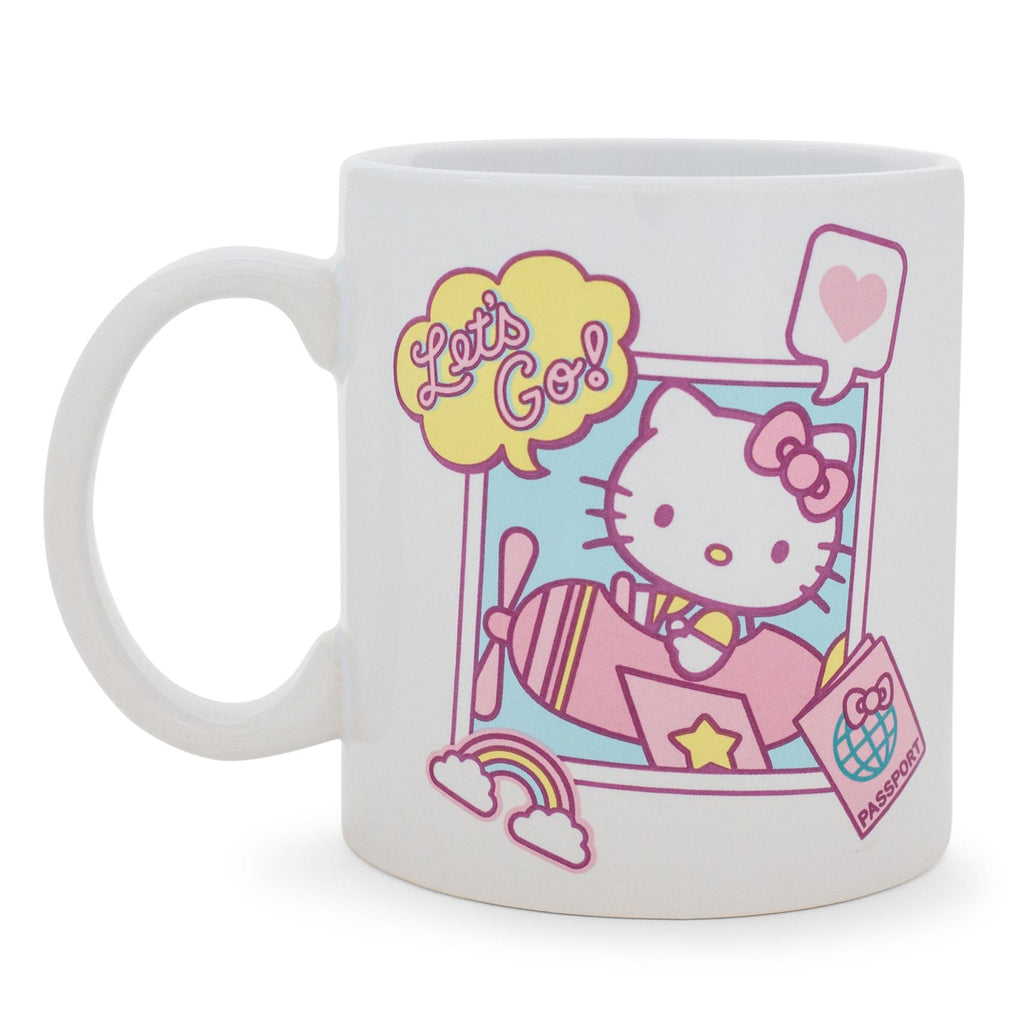 Sanrio Hello Kitty "Let's Go" Travel Destination Ceramic Mug | Holds 20 Ounces