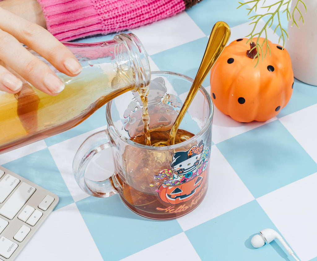Sanrio Hello Kitty Halloween Glass Mug | Holds 18 Ounces