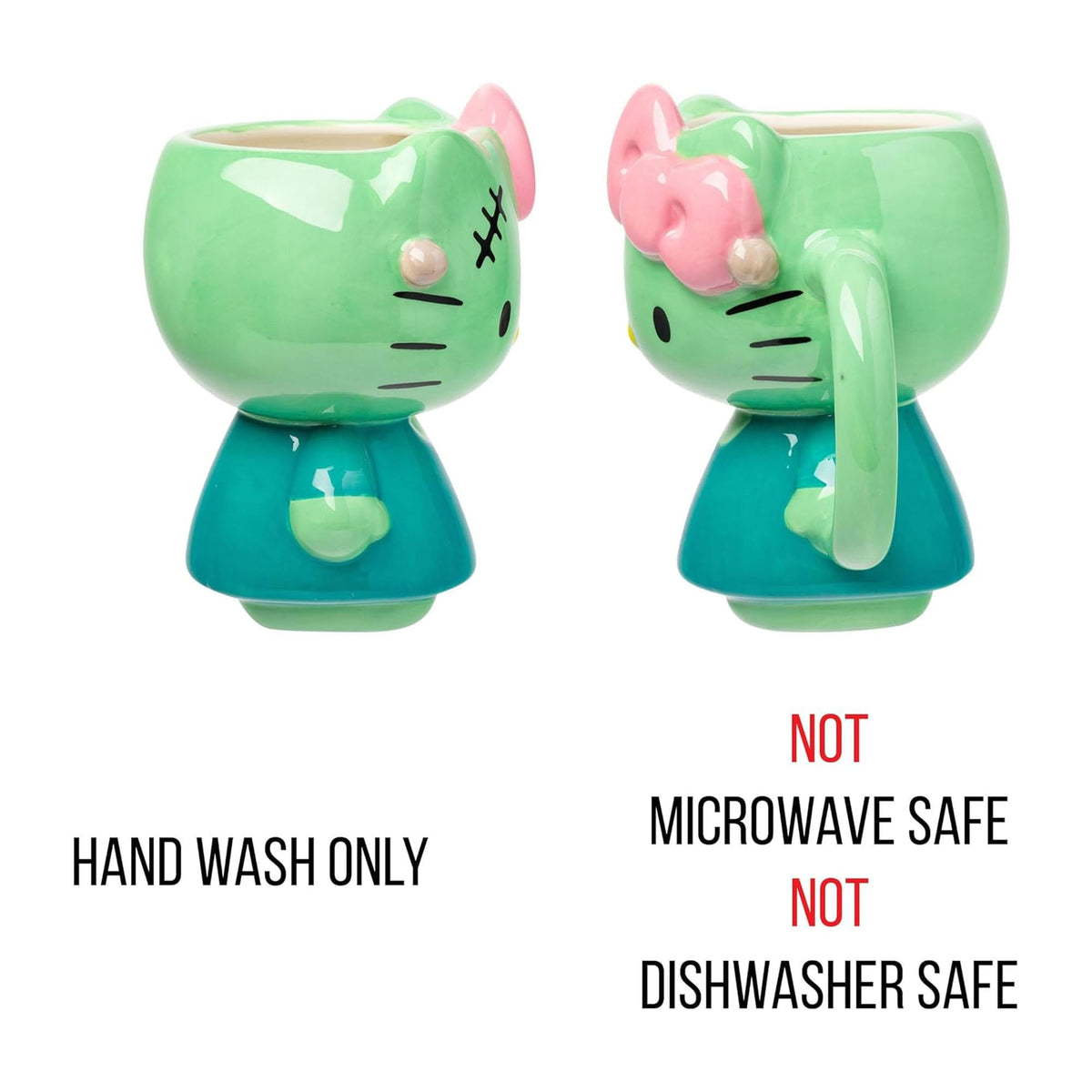 Sanrio Hello Kitty Frankenstein Costume 20 Ounce 3D Sculpted Ceramic Mug