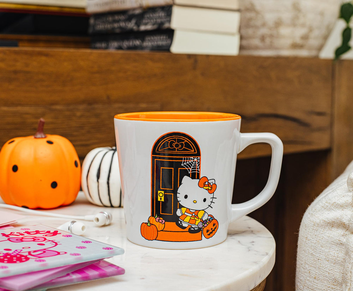 Sanrio Hello Kitty Pumpkins Ceramic Latte Mug | Holds 17 Ounces