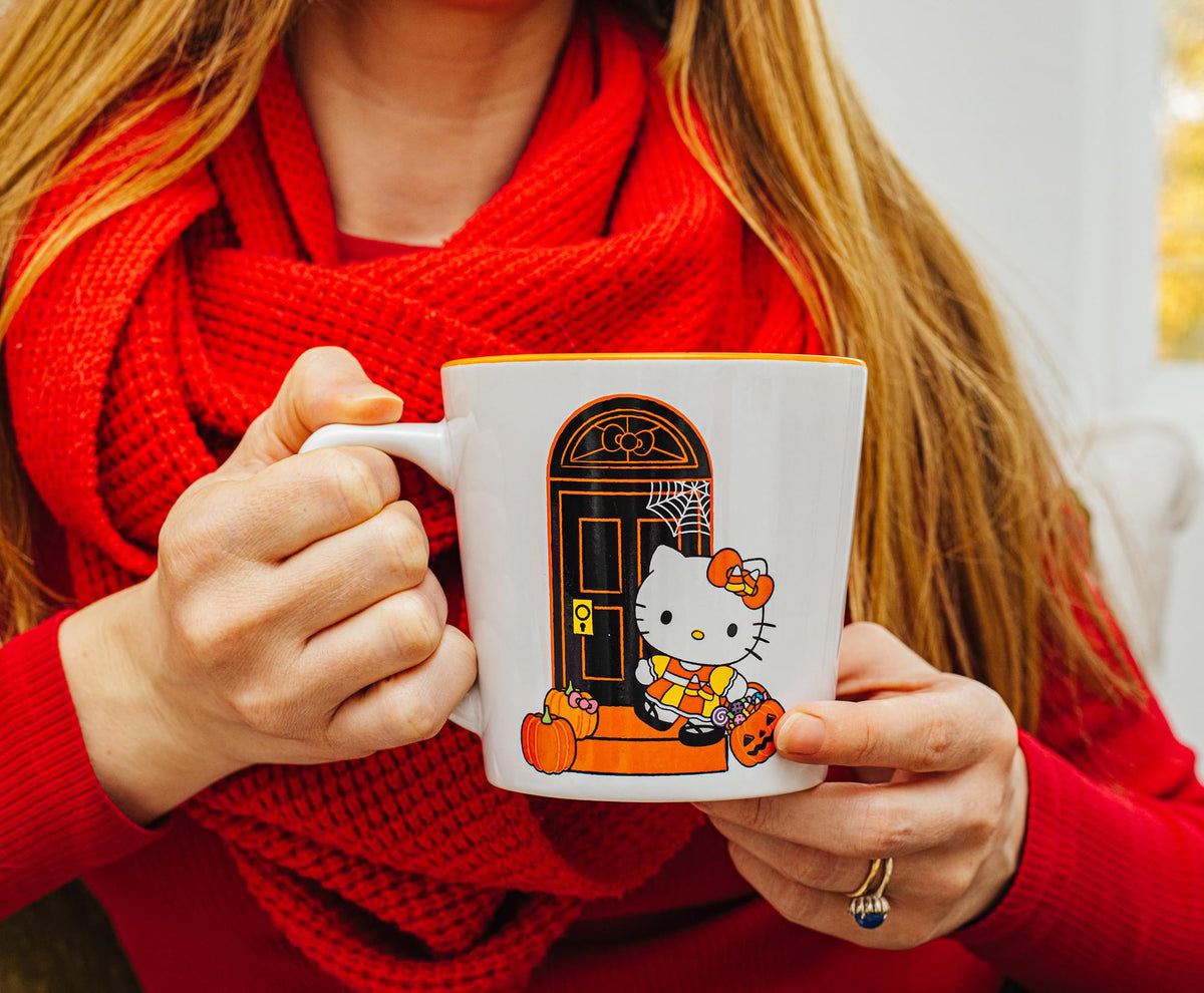 Sanrio Hello Kitty Pumpkins Ceramic Latte Mug | Holds 17 Ounces