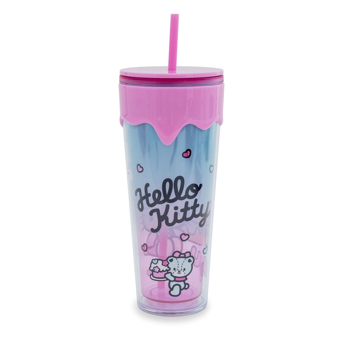Sanrio Hello Kitty Donuts and Sweets 26-Ounce Plastic Carnival Cup With Straw