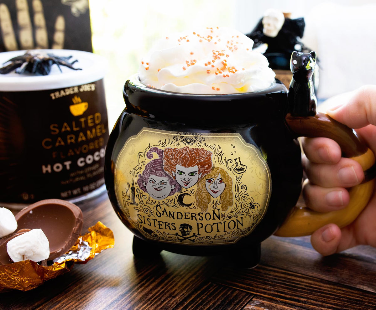 Disney Hocus Pocus Sanderson Sisters Cauldron Sculpted Ceramic Mug | 20 Ounces
