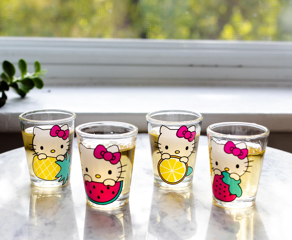 Hello Kitty 1.5-Ounce Mini Shot Glasses | Set of 4