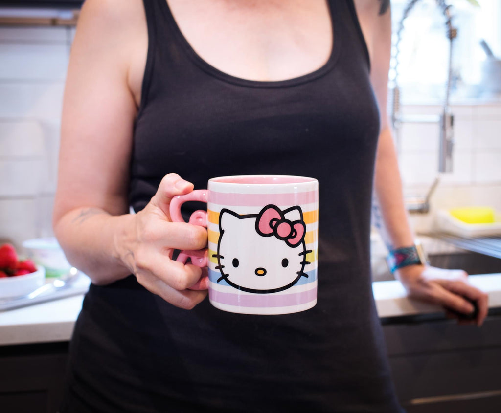 Hello Kitty Bow Handle Ceramic Mug | Holds 20 Ounces