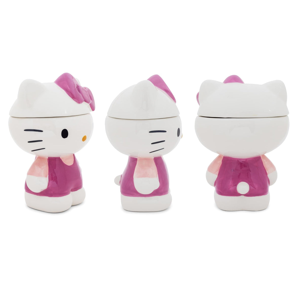 Sanrio Hello Kitty Pink Outfit 10-Inch Sculpted Ceramic Snack Jar