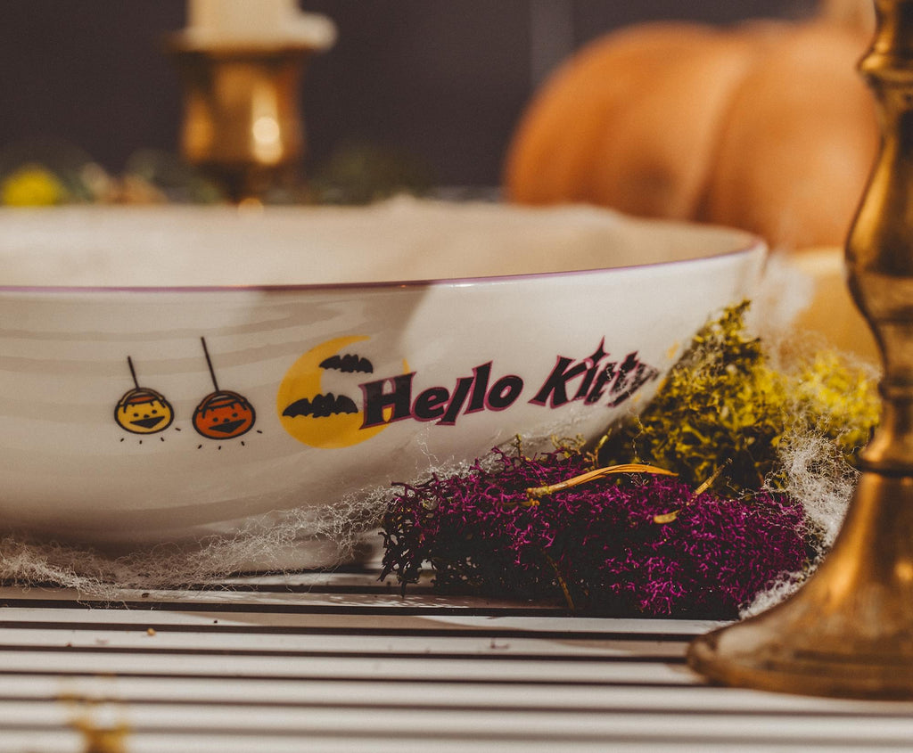 Sanrio Hello Kitty Skeleton Web 9-Inch Ceramic Coupe Dinner Bowl