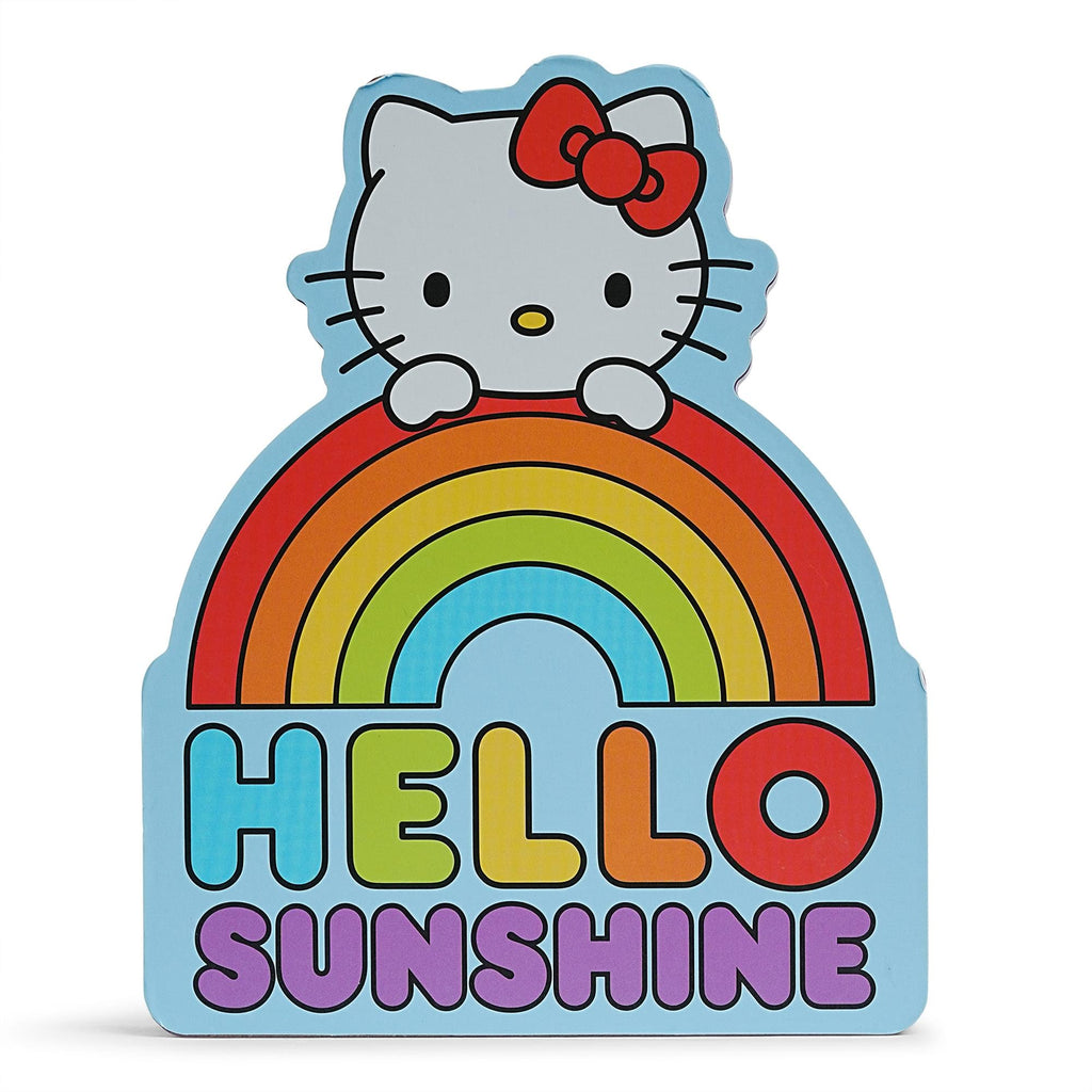 Sanrio Hello Kitty Rainbow Die-Cut Wooden Wall Art Sign | 8 x 7 Inches