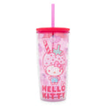 Sanrio Hello Kitty Strawberries Plastic Tumbler With Lid and Straw | 20 Ounces