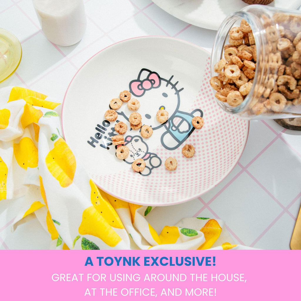 Sanrio Hello Kitty Pink Dots 9-Inch Ceramic Coupe Dinner Bowl