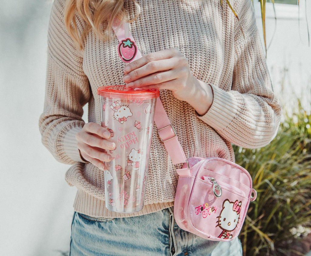 Sanrio Hello Kitty Strawberry Sweets Carnival Cup With Lid | Holds 24 Ounces
