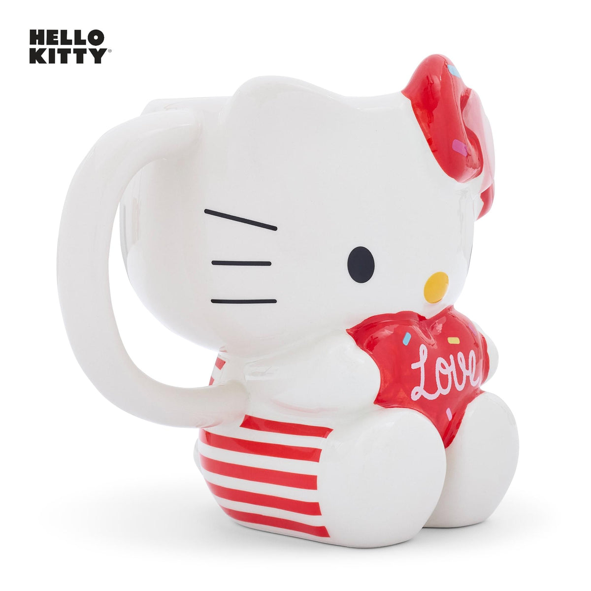 Sanrio Hello Kitty "Love" Sculpted Ceramic Mug | Holds 20 Ounces