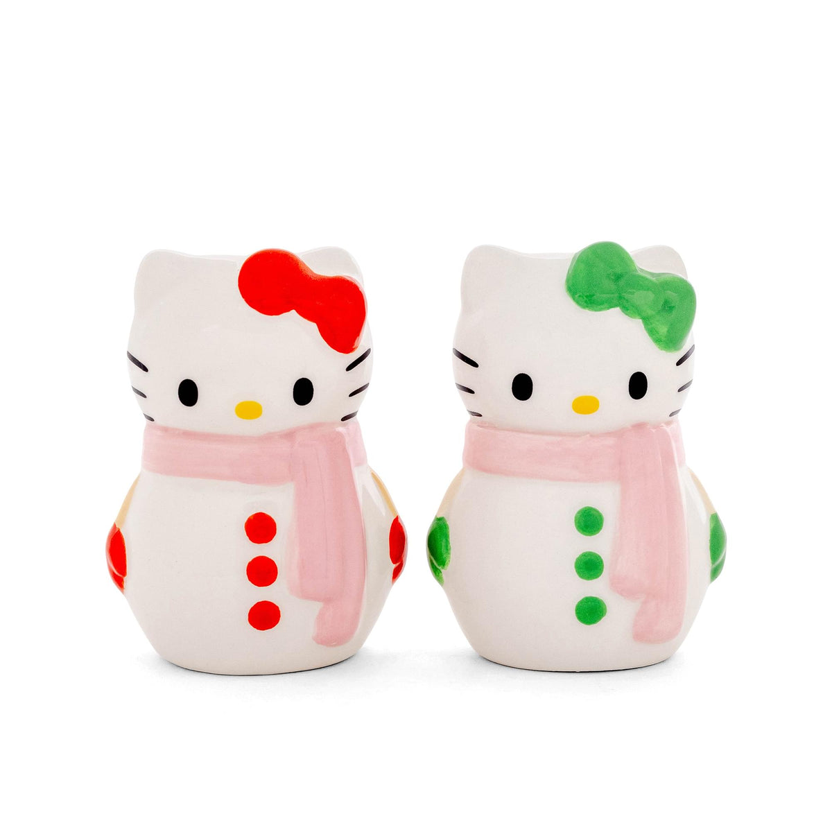 Sanrio Hello Kitty Snowman Ceramic Salt and Pepper Shaker Set