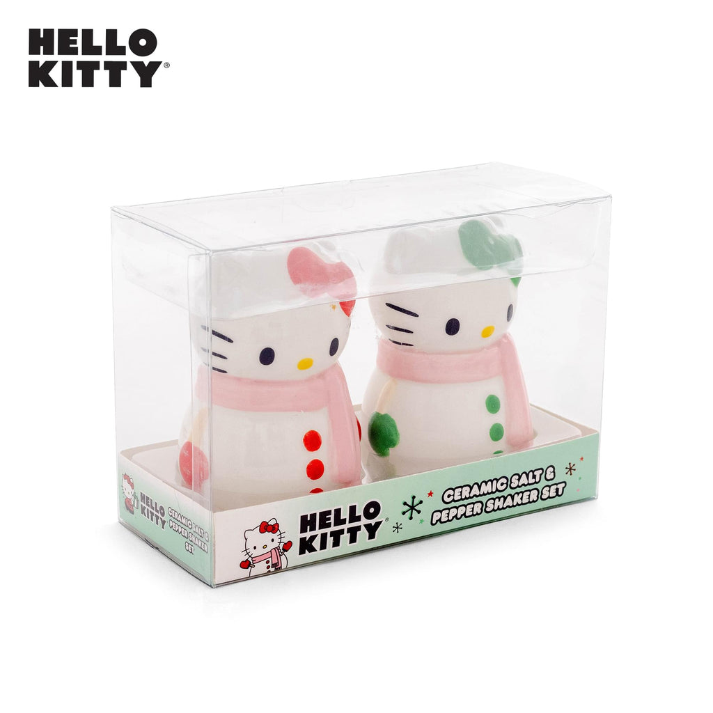 Sanrio Hello Kitty Snowman Ceramic Salt and Pepper Shaker Set