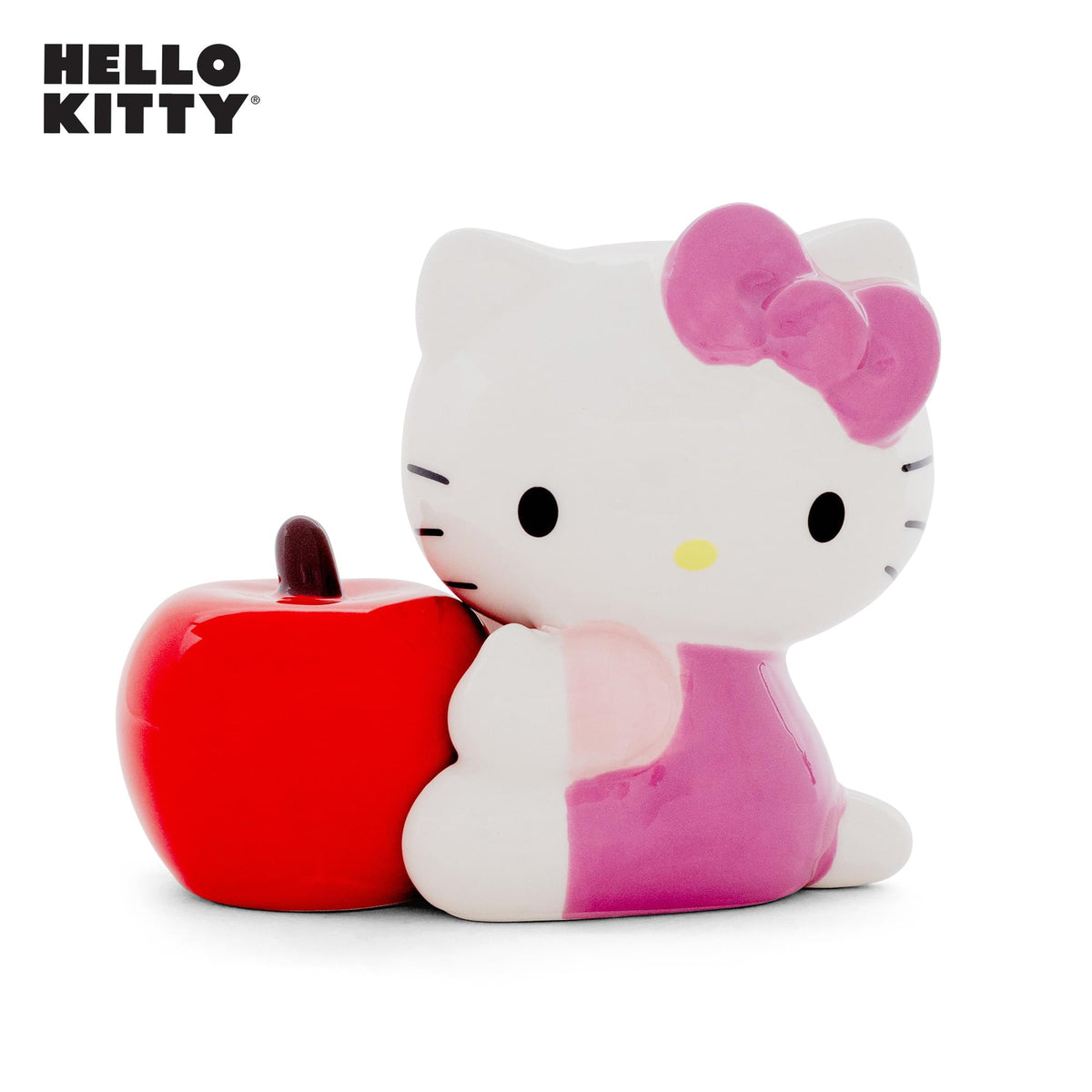 Sanrio Hello Kitty and Apple Ceramic Salt and Pepper Shaker Set