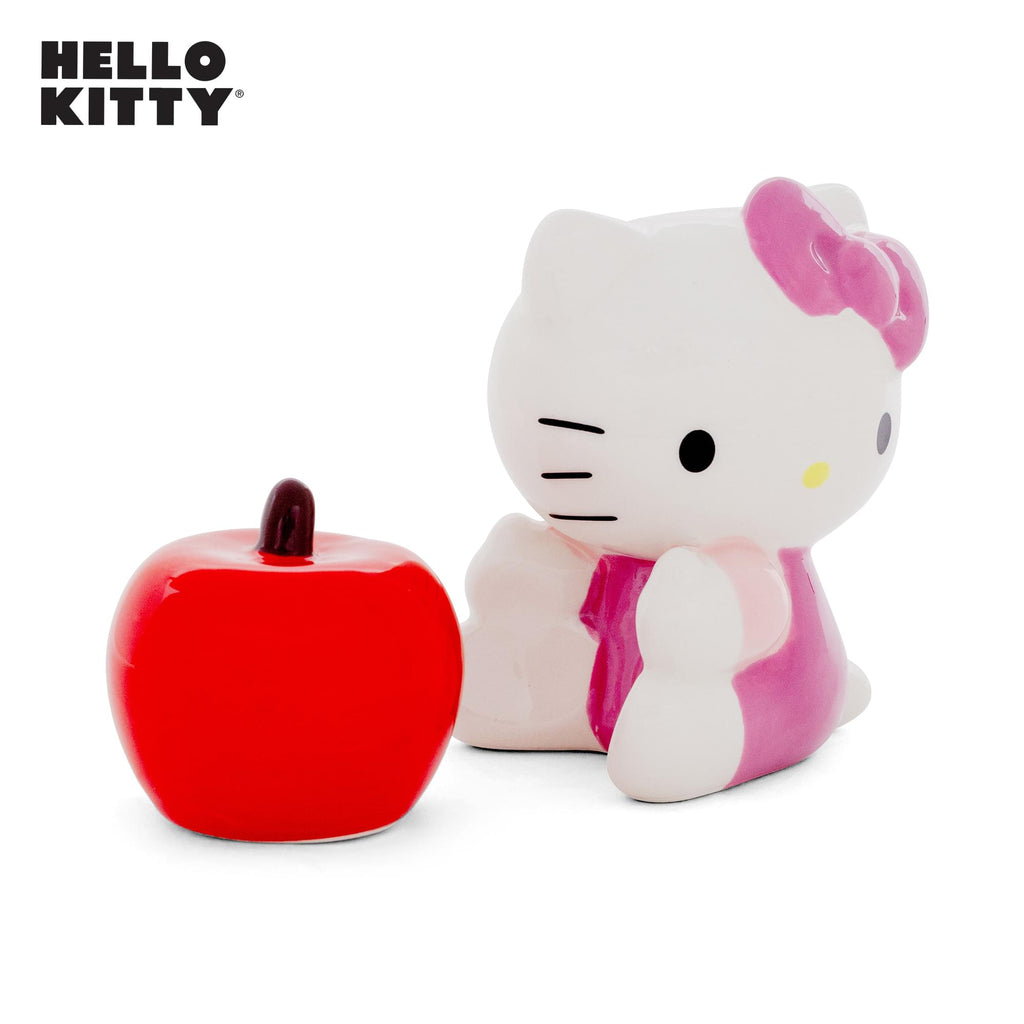 Sanrio Hello Kitty and Apple Ceramic Salt and Pepper Shaker Set