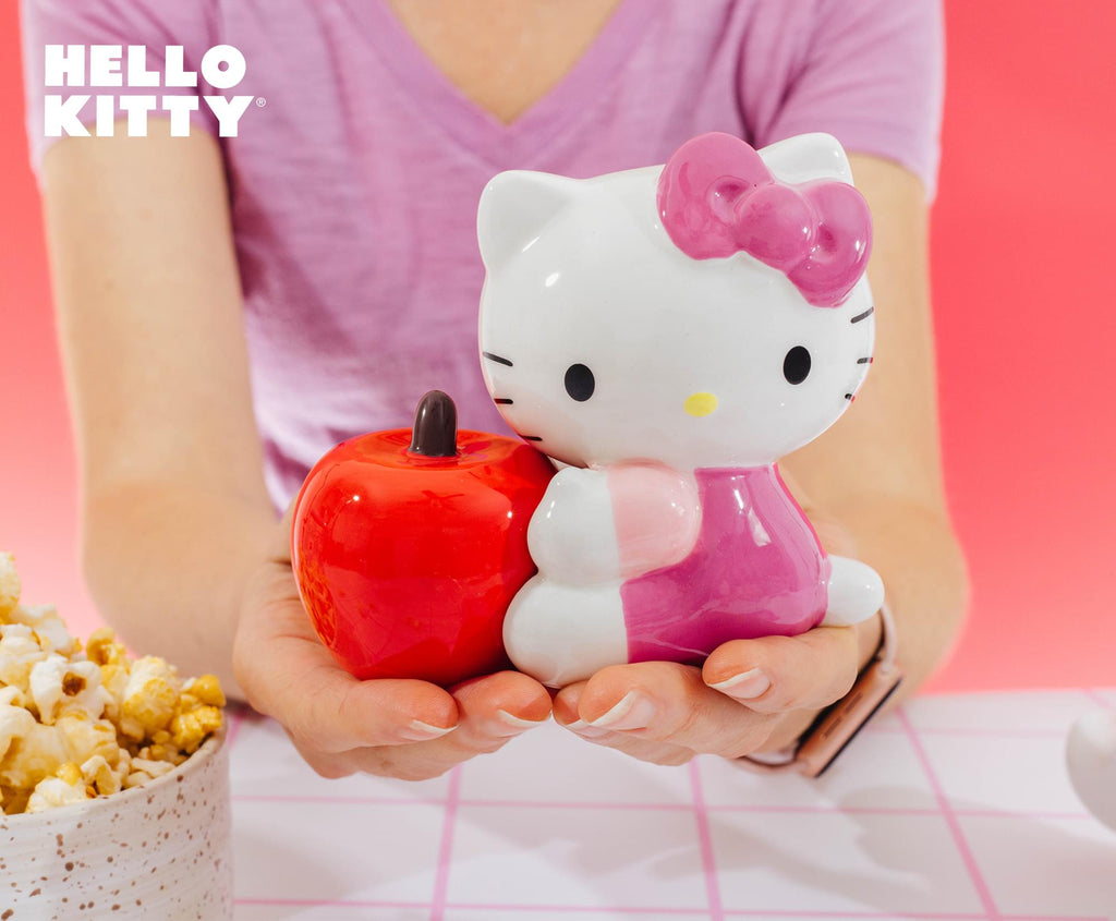 Sanrio Hello Kitty and Apple Ceramic Salt and Pepper Shaker Set