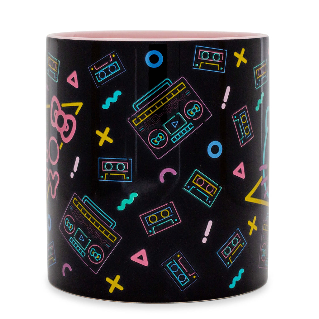 Sanrio Hello Kitty Retro Boombox and Cassette Print 20-Ounce Ceramic Mug