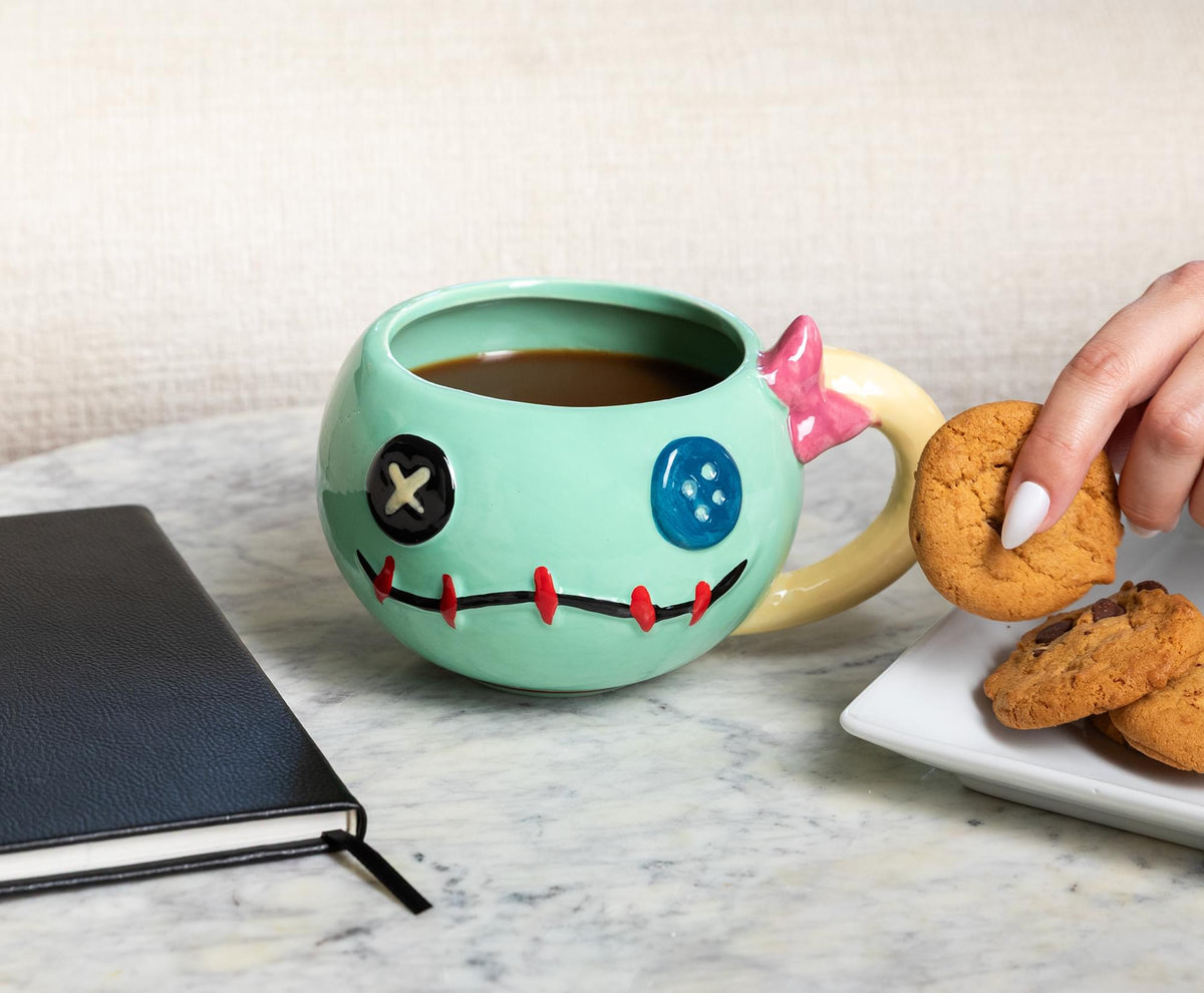 Disney Lilo & Stitch Scrump 3D Sculpted Ceramic Mug | Holds 21 Ounces
