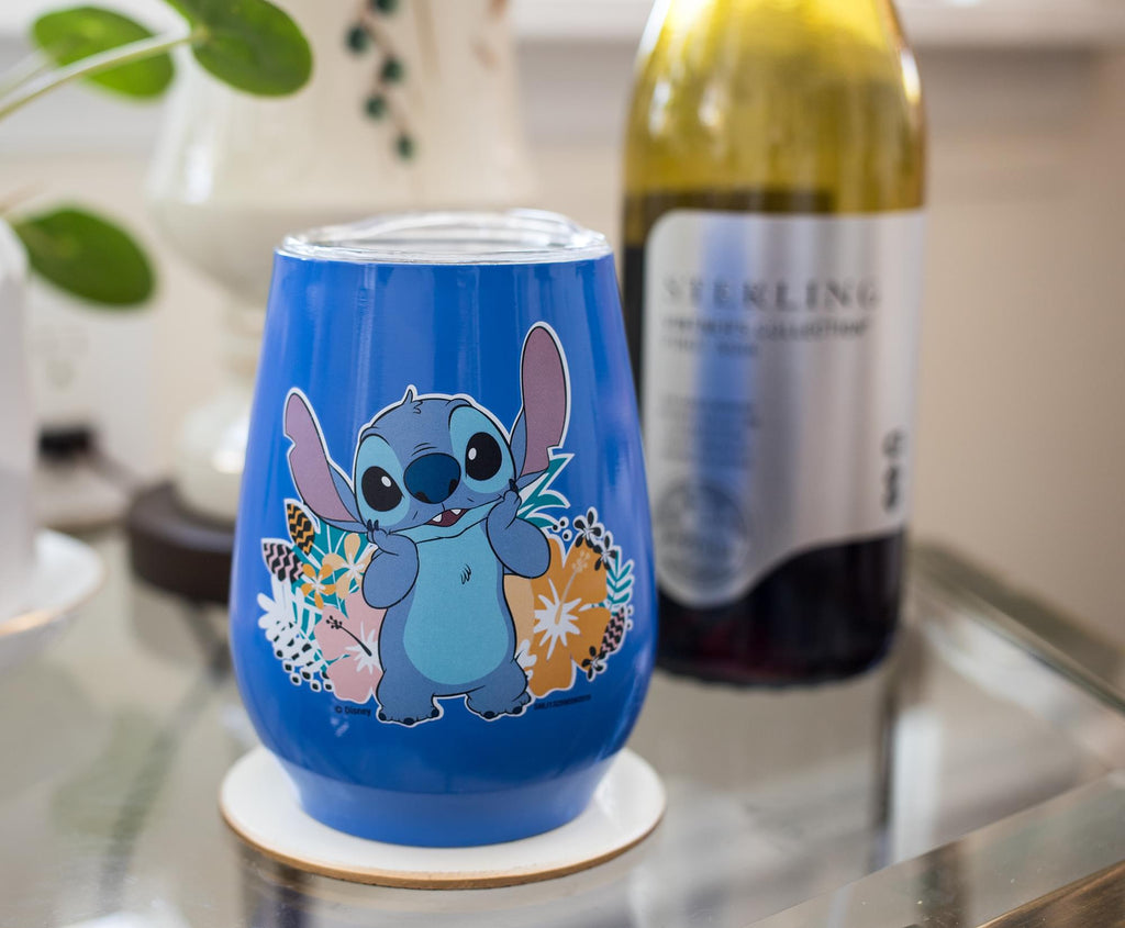 Disney's Lilo & Stitch Stainless Steel Tumbler With Lid | Holds 10 Ounces