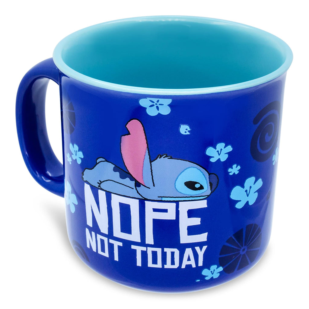 Disney Lilo & Stitch "Nope Not Today" Ceramic Camper Mug | Holds 20 Ounces