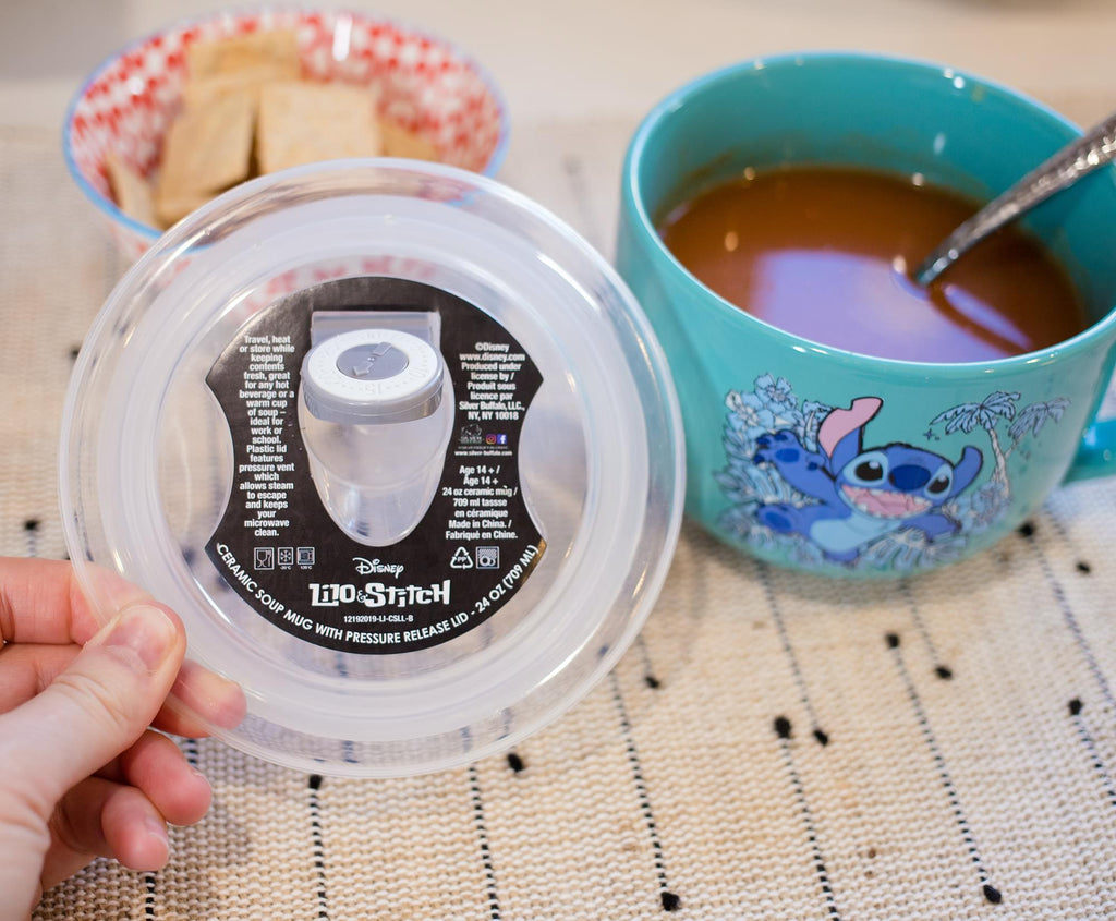Disney Lilo & Stitch "Stay Weird" Soup Mug With Vented Lid | Holds 24 Ounces