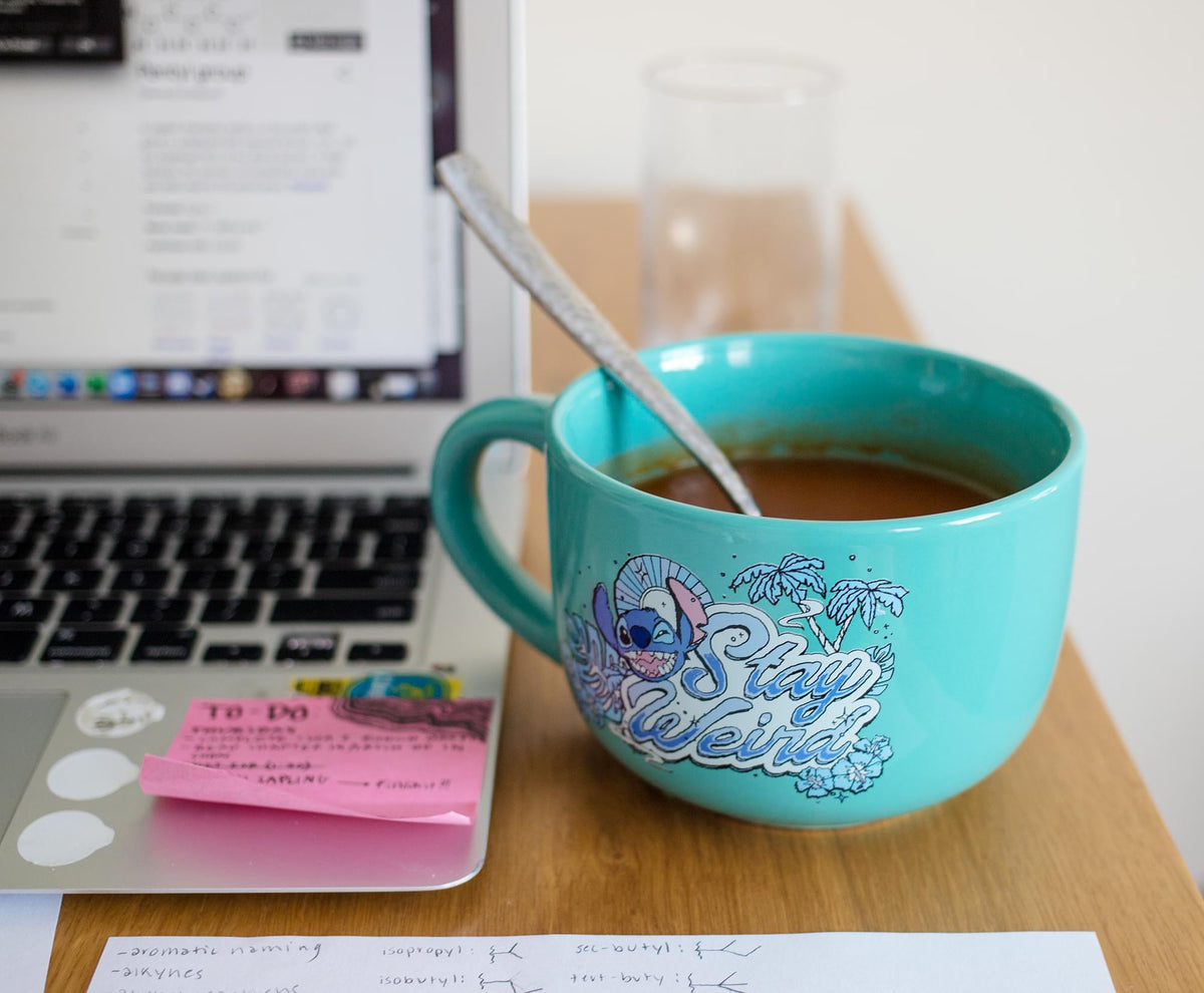 Disney Lilo & Stitch "Stay Weird" Soup Mug With Vented Lid | Holds 24 Ounces