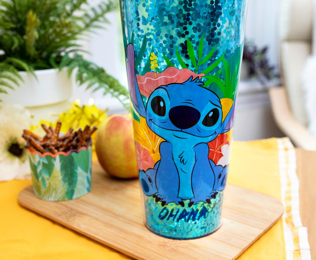 Disney Lilo & Stitch "Ohana" Carnival Cup with Lid and Straw | Holds 32 Ounces