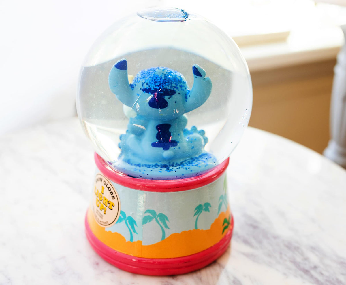 Disney Lilo & Stitch Ohana Light-Up Collectible Snow Globe | 6 Inches Tall