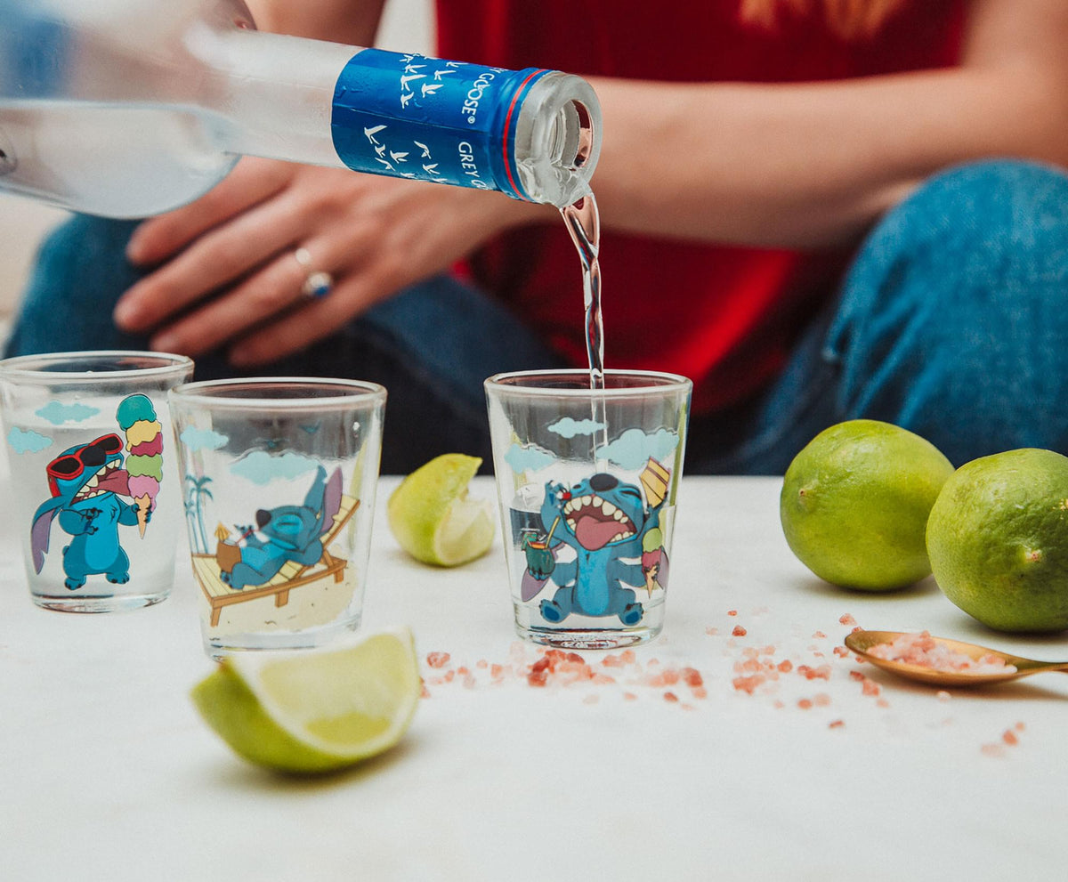 Disney Lilo & Stitch Beach Day 1.5-Ounce Mini Shot Glasses | Set of 4