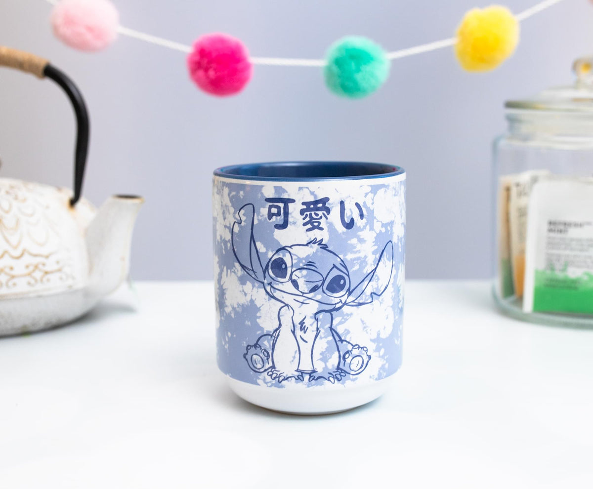Disney Lilo & Stitch Experiment 626 Asian Ceramic Tea Cup | Holds 12 Ounces