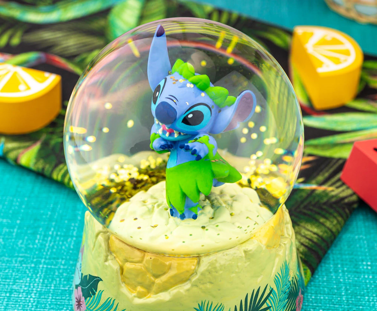 Disney Lilo & Stitch Hula Dancing Snow Globe | 6 Inches Tall