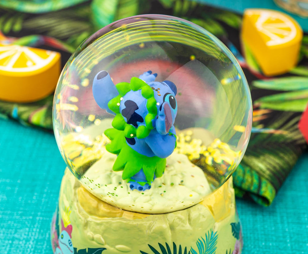 Disney Lilo & Stitch Hula Dancing Snow Globe | 6 Inches Tall