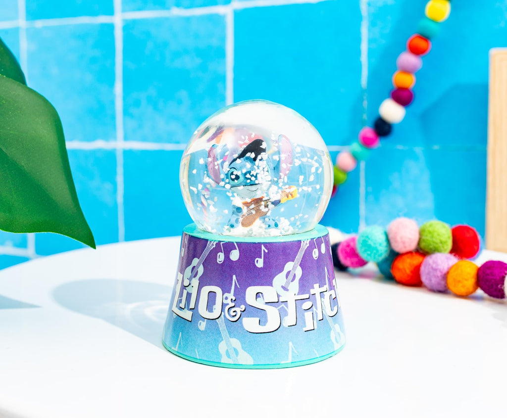 Disney Lilo & Stitch Elvis Stitch 3-Inch Mini Light-Up Snow Globe