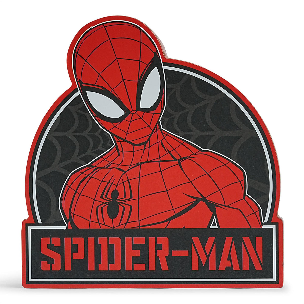 Marvel Spider-Man Die-Cut Wooden Wall Art Sign | 8 x 7 Inches