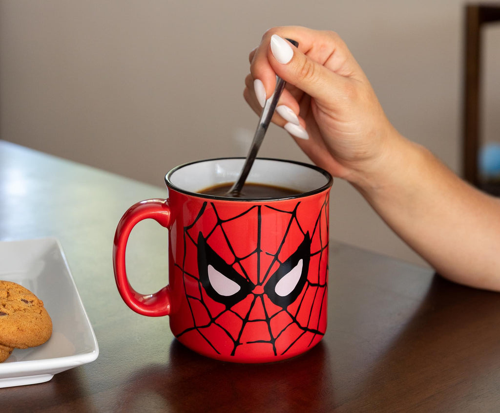 Marvel Spider-Man Face Ceramic Camper Mug | Holds 20 Ounces