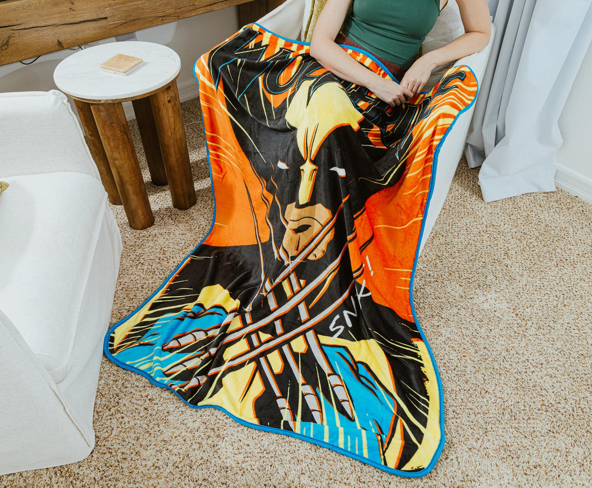 Marvel X-Men Wolverine "Snikt!" Fleece Throw Blanket | 45 x 60 Inches